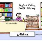 Librarian Personalized Cartoon Matted Print