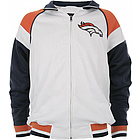 Denver Broncos White Poly Knit Track Jacket