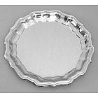 Engravable Silver Plated Chippendale Tray