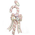 ABC Girl Candy Cane Personalized Christmas Ornament