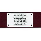 "What if the Hokey Pokey" Leather and Sterling Bracelet