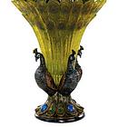 Grand Plumage Peacock Crystalline Vase
