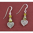 Connemara Heart Scroll Earrings