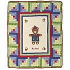 Personalized Boy Bear Baby Quilt
