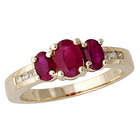 Ruby and 6 Diamond Channel Stone Ring