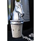 Horse Head Pewter Wine Stopper