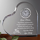Dear Mom� Personalized Heart Clock