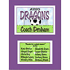 Personalized Soccer Coach Framed Roster Graphic