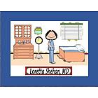 Personalized Doctor/Nurse in Scrubs Cartoon