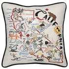 Hand Embroidered California Accent Pillow