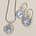 Roman Glass Necklace & Earrings from Israel