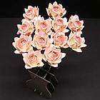 Bouquet of 12 Paper Peach Roses in an Original Vase