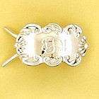 Personalized Sterling Silver Child's Hair Barrette Small
