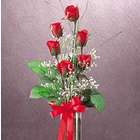 Satin Roses Bouquet in Vase