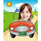 Your Photo In A Little Driver Caricature