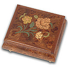 Sorrento Floral Hand Inlaid Musical Jewelry Box