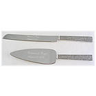Silver Plated Engraved Wedding Cake Server Set