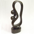 African Mother, Child, Infinity Shona Stone Sculpture
