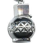Roman Design Sterling Silver Aromatherapy Locket Necklace