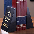 Law Icons Marble Bookends