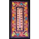 Hand Enameled Ceramic Tile Thermometer