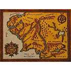 The Lord of the Rings Leather Middle Earth Map in Color