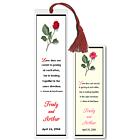 Single Red Rose Bookmark Favor