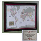 Framed Personalized World Traveler Map Set