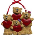 Four Heart Bear Ornament