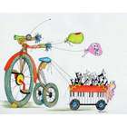 Whimsical Bike and Piano Wagon Personalized Print