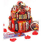 Naughty or Nice Candy Bar Cake