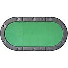 Padded Texas Hold'em Folding Poker Table w/ Cup Holders