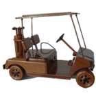 Handcrafted Mahogany Golf Cart Replica