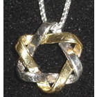Double Mobius Gold & Silver Pendant