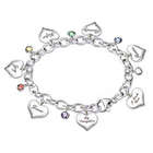 Heartfelt Wishes Sterling Silver-Plated Charm Bracelet