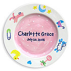 Personalized Charm Girl Birth Plate