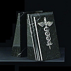 Beveled Black Marble Medical Bookends