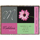 Personalized New Baby Daisy Blocks Woven Throw Blanket