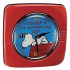 Peanuts Snoopy Suppertime Retro Wall Clock