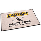 Caution: Party Zone Welcome Mat