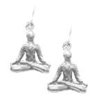Sterling Silver Lotus Pose Yoga Earrings