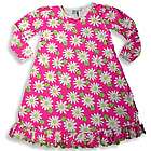 Girls Long Sleeved Nightgown in Fuschia and White