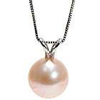 Peach Freshwater Pearl Pendant Necklace
