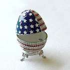 US Flag Decorative Egg Jewelry/Trinket Box