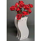 Paper Roses Bouquet in Tall S-Shaped Vase