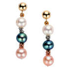 14k Multi Color Pearl and Bead Earring