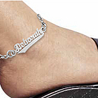 Sterling Silver Script Name Anklet