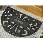 36" Toulouse Demilune Half Round Personalized Rubber Doormat