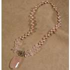 Canadian Rose Quartz & Pearl Toggle Necklace