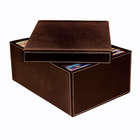 Medium Faux Leather Lidded Box